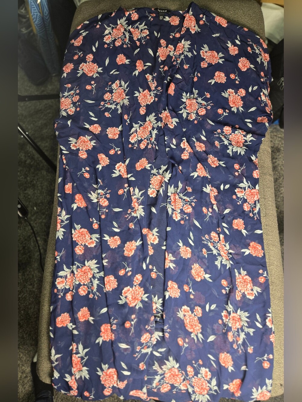 Navy Floral Vest